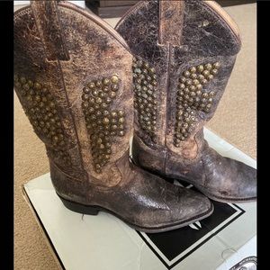 Frye hammered stud boots